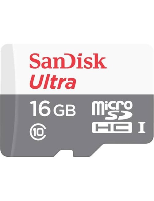 Memoria MicroSDHC SanDisk 16GB Ultra Class 10 SDSQUNS-016G-GN3MA