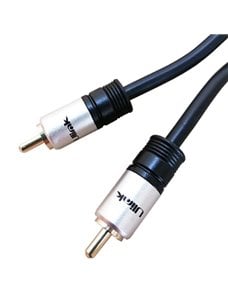 Cable de audio coaxial RCA a RCA de 1,8 mts de alta fidelidad, conectores dorados y presentación retail / mod. UL-PROADCX