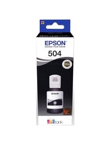Botella de tinta Epson T504 original 127 ml, negro, para EcoTank L4150, T504120-AL