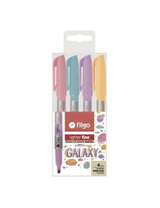 Set de 4 Destacadores Lighter Fine Galaxy, Filgo, SLF-E4-GXY