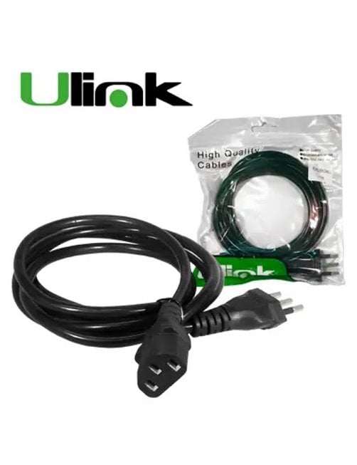 Cable de poder para PC de 1.8 mts 0.75mm Ulink 0150044