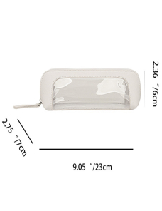 Bolsa de cosméticos portátil transparente lápiz de cejas lápiz labial bolsa de almacenamiento de brochas de maquillaje (neg