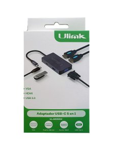 HUB Adaptador multipuerto USB-C 5 en 1 Ulink UL-ADC501V