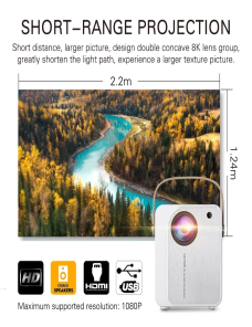 YJ350 Inteligente portátil HD 1080P Proyector de cine en casa, versión de pantalla de teléfono (enchufe del Reino Unido)