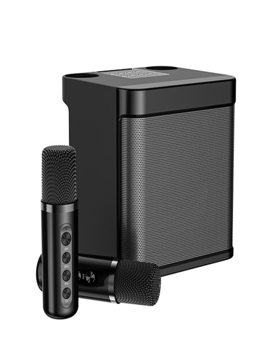 Altavoz Karaoke Bluetooth de YS-203 micrófono inalámbrico (negro)