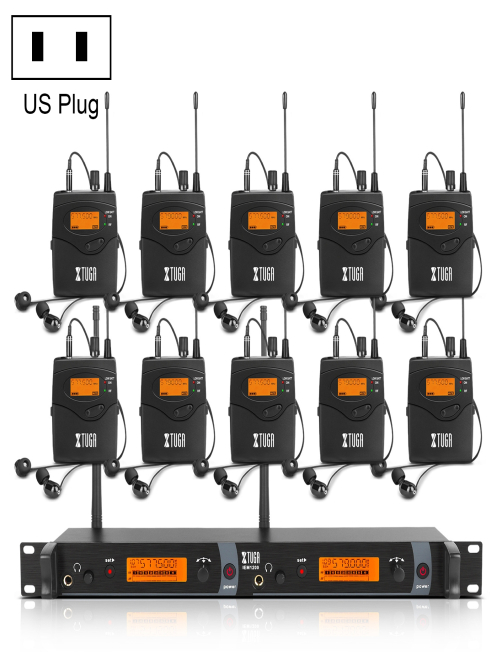 IEM1200-Transmisor-inalambrico-10-Bodypack-Stage-Singer-Sistema-de-monitor-en-la-oreja-enchufe-de-EE-UU-CA8837US