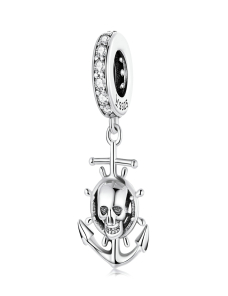 S925-Sterling-Silver-Pirate-Skull-Ship-Colgante-Bricolaje-Pulsera-Collar-Accesorios-EDA0021481