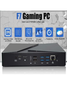 HYSTOU F7 PC para juegos con sistema Windows 10 o Linux sin RAM y SSD, Intel Core i5-9300H Coffee Lake 4 Core 8 hilos hasta 4.1