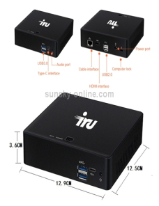 iru M7 TV Box Style Mini PC, Windows 10 Intel Core i5-8250U 8G + 256G hasta 3.5GHz, compatible con Bluetooth 4.0 y 2.4G / 5.0G,