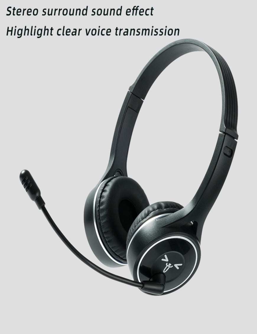 Auriculares inalámbricos Bluetooth con cancelación de ruido con micrófono  (negro)
