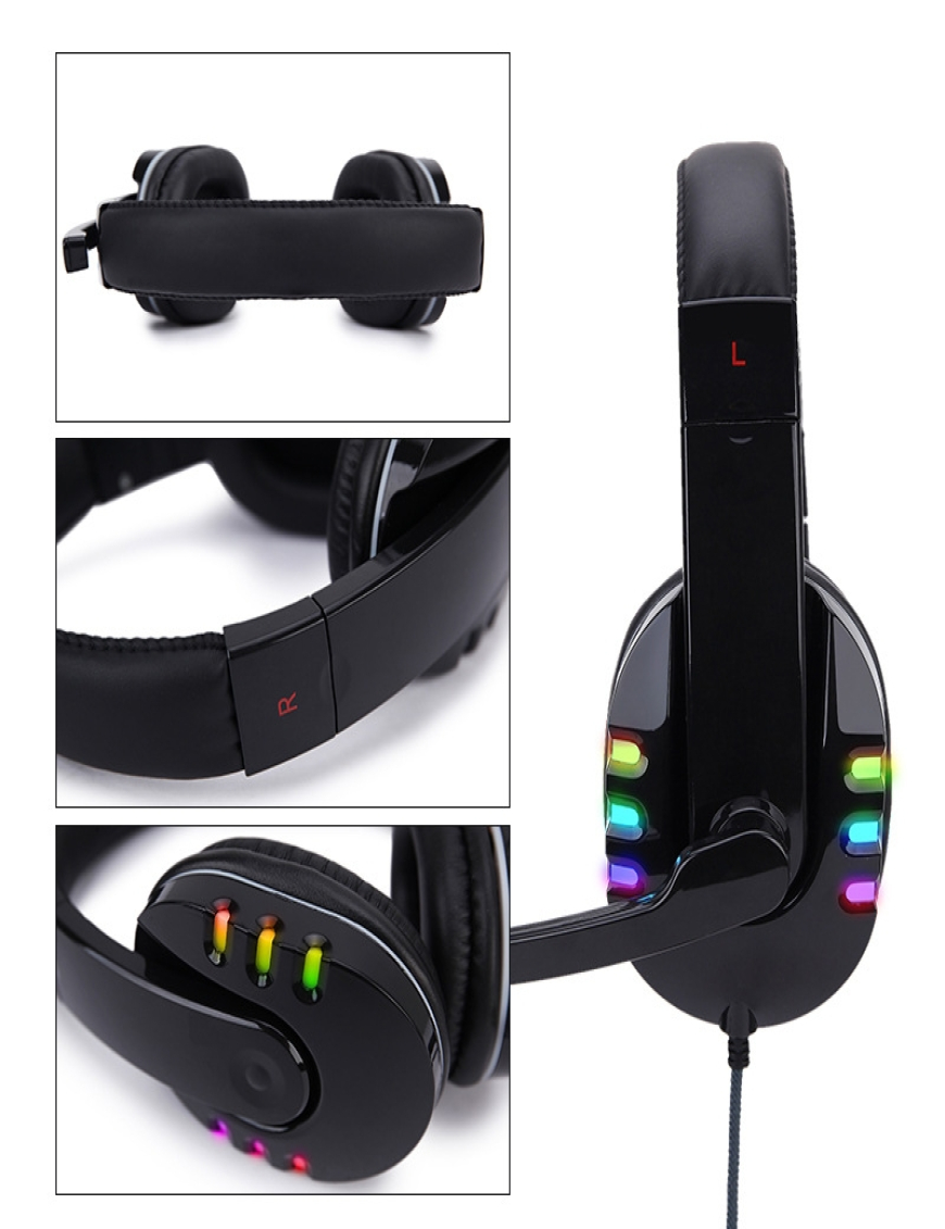 Auriculares PC / PS4 / PS5 / Xbox Gaming Iluminación COOL Storm Black USB  7.1 > Auriculares > Electro Hogar