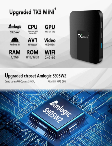 TX3-mini-Android-110-Smart-TV-Box-Amlogic-S905W2-Quad-Core-Memoria-4GB32GB-24GHz-5GHz-WiFi-Enchufe-de-la-UE-EDA003264103B