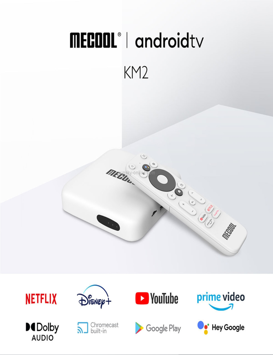 MECOOL KM2 4K Smart TV BOX Android 10.0 Reproductor multimedia con control  remoto, Amlogic S905X2 Quad