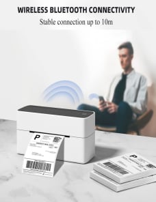 Phomemo PM241-BT Impresora de etiquetas de dirección Bluetooth Paquete de envío térmico Fabricante de etiquetas, Tamaño: EE