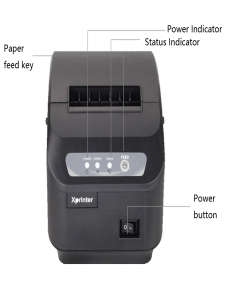 Xprinter XP-Q200II Impresora térmica de recibos pequeños Impresora de recibos de cocina y catering Cortador de 80 mm, Tipo de