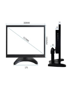 Monitor Portátil De Metal ZGYNK B1042 HD, 12.5", VGA, AV, HDMI, BNC