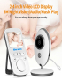 VB605 2.4 pulgadas LCD 2.4GHz Cámara de vigilancia inalámbrica Monitor de bebé, Soporte de conversación bidireccional, Visi