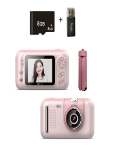 Camara-SLR-de-fotos-reversible-HD-para-ninos-de-24-pulgadas-color-rosa-tarjeta-de-memoria-8G-lector-de-tarjetas-TBD0603095805
