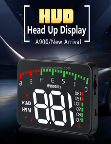 A900 OBD2 Sistema de seguridad con pantalla frontal de 3,5 pulgadas montado en el vehículo, compatible con la velocidad del au