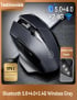 Inphic PM6 6 Teclas 1000/1200/1600 DPI Home Gaming Mecánico inalámbrico Mouse, Color: Grey Wireless + Bluetooth 4.0 + Bluetoo