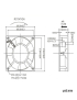 XIN RUI FENG XRX12038 110V Ventilador de refrigeración de doble rodillo Gabinete de distribución de energía del gabinete de 
