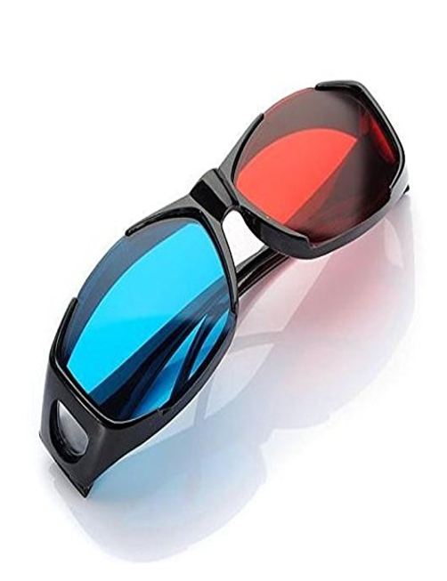 Gafas 3D azules rojas Gafas de visión 3D enmarcadas anaglifo para juegos Película estéreo Gafas dimensionales Gafas de plás