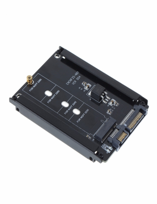 Caja metálica CYB + M Socket 2 M.2 NGFF (SATA) SSD a 2.5 Adaptador SATA para disco duro de estado sólido 2230/2242/2260 / 228