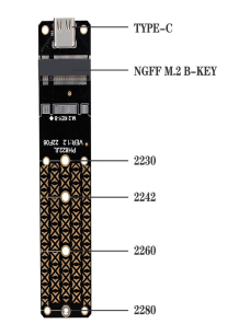 NGFF-M2-Bkey-SATA-Disco-duro-SSD-a-USB31-Tipo-C-Tarjeta-de-conversion-de-tarjeta-de-expansion-USB-C-Negro-TBD0603737701A