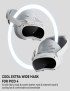 Para gafas PICO 4 Hibloks VR, almohadilla protectora para cojín facial con ventilador, especificaciones: 2 piezas de seda de h