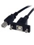 Cable 30cm USB B H a M Panel - Imagen 1
