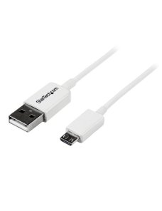 Cable 50cm USB A MicroB Blanco - Imagen 1