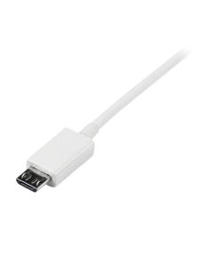 Cable 50cm USB A MicroB Blanco - Imagen 2