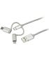 Cable 1m USB a USBC Micro Lightning - Imagen 1