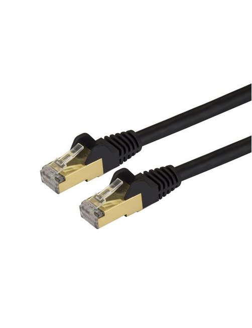 Cable de Red Cat6a STP de 0 9m Negro - Imagen 1