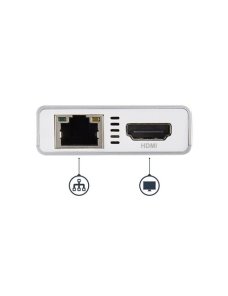 Mini Docking USB-C Blanco HDMI Red - Imagen 3