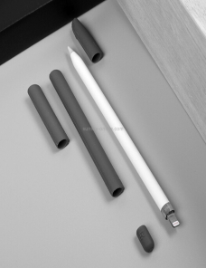Para Apple Pencil Creative 4 en 1 Anti-perdida (tapa de lápiz + punta de lápiz + 2 * funda de portalápices) Juego protector 