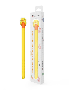 Para Apple Pencil 2 AhaStyle PT-LC129 Estuche para bolígrafo Estuche protector de silicona con dibujos animados (Blanco vaca)