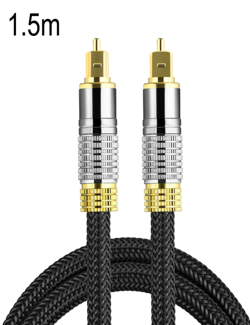CO-TOS101 Cable de audio de fibra óptica de 1,5 m Amplificador de potencia de altavoz Cable de señal cuadrado a cuadrado de a