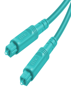 5m EMK OD4.0mm Puerto cuadrado a puerto cuadrado Cable de conexión de fibra óptica de altavoz de audio digital (azul cielo)