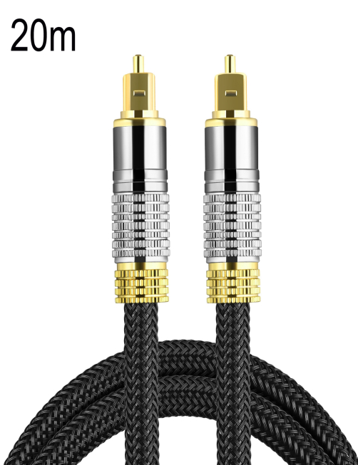 CO-TOS101 Cable de audio de fibra óptica de 20 m Amplificador de potencia de altavoz Cable de señal cuadrado a cuadrado de au