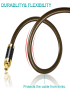 EMK GM/A8.0 Amplificador de cable de audio de fibra óptica digital Audio Línea de fiebre chapada en oro, longitud: 1 m (café