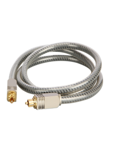 EMK YL/B Cable de fibra óptica digital de audio Cable de conexión de audio cuadrado a cuadrado, longitud: 20 m (gris transpar
