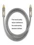 EMK YL/B Cable de fibra óptica digital de audio Cable de conexión de audio cuadrado a cuadrado, longitud: 10 m (gris transpar