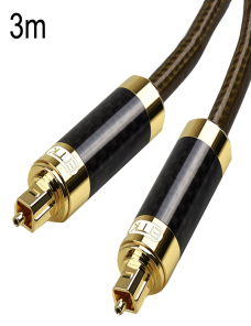 EMK GM/A8.0 Amplificador de cable de audio de fibra óptica digital Línea de fiebre chapada en oro de audio, longitud: 3 m (ca