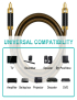 EMK GM/A8.0 Amplificador de cable de audio de fibra óptica digital Línea de fiebre chapada en oro de audio, longitud: 3 m (ca