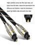 EMK HB/A6.0 Interfaz SPDIF Cable de fibra óptica de audio digital de alta definición, longitud: 10 m (neto blanco y negro)