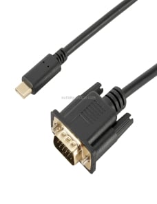 TC026-18m-1080p-USB-C-Tipo-C-Macho-a-VGA-Cable-adaptador-masculino-PC3153