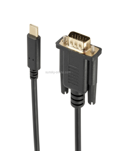 TC026-18m-1080p-USB-C-Tipo-C-Macho-a-VGA-Cable-adaptador-masculino-PC3153