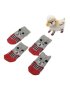 Calcetines para Mascota, Diseño Oso, Tamaño: 25x60mm, Color: Magenta
