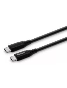 Cable philips ubc-c a usb-c 1m 2a max negro dlc5531cb